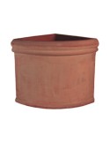 Smooth Low Angle Terracotta Vase from Impruneta